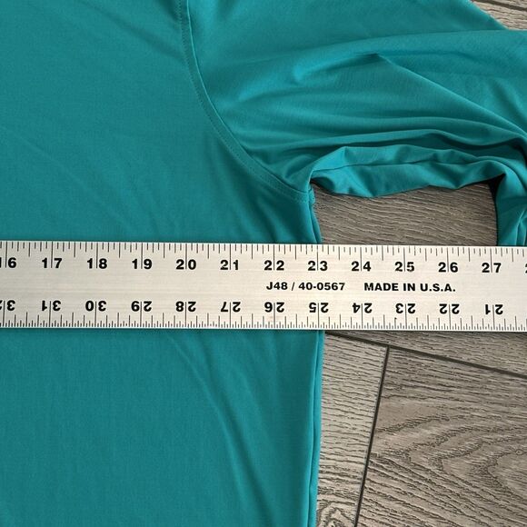 FootJoy Golf Sweater Mens Large Green 1/4 Zip Pullover Stretch Breathable Preppy - Picture 5 of 8